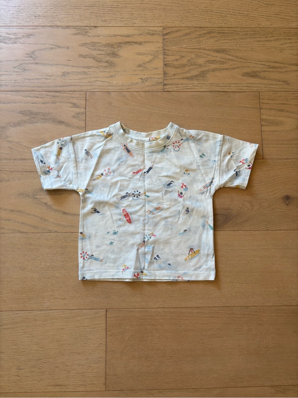 Pehr kid ivory swimming novelty print tee, size 3T